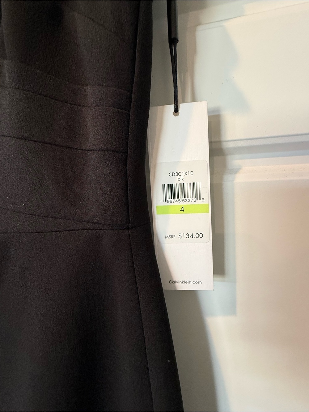 Calvin Klein Black Flutter Sleeve Dress - Picture 3 of 5